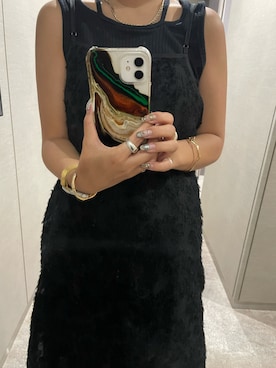 「オールブラック」｜「アイテム（チュニック）」を使った、HINAさん（レディース・149cm）の夏コーディネート