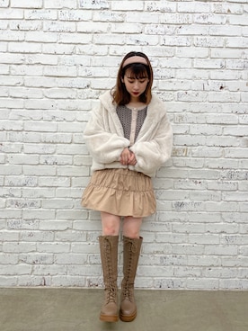「nice claup」｜「アイテム（その他アウター）」を使った、miyabiさん（レディース・153cm）の夏コーディネート
