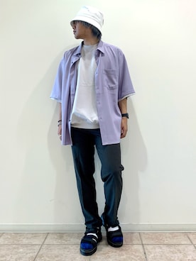 「Dr. Martens（ドクターマーチン）のアイテム（サンダル）」を使った、しゅんさん（メンズ・167cm）の夏コーディネート
