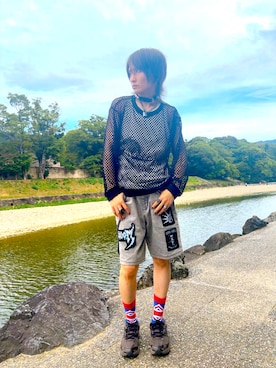 「Vivienne Westwood(ヴィヴィアンウエストウッド)のアイテム(リング)」を使った、ながしさん(メンズ・173cm)の夏コーディネート