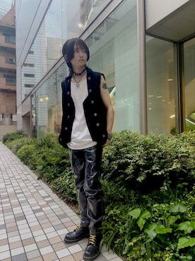 「ドクターマーチン」｜ながしさん（メンズ・173cm）の夏コーディネート
