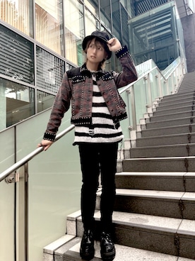 「GEORGE COX（ジョージコックス）のアイテム」を使った、ながしさん（メンズ・173cm）の秋コーディネート
