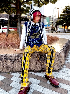 「TRIPP nyc（トリップニューヨークシティ）のアイテム」を使った、ながしさん（メンズ・173cm）の冬コーディネート