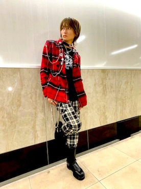 「Vivienne Westwood(ヴィヴィアンウエストウッド)のアイテム(リング)」を使った、ながしさん(メンズ・173cm)の秋コーディネート