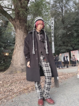 「ADRER（アドラー）のアイテム（ダウンジャケット/コート）」を使った、ながしさん（メンズ・173cm）の冬コーディネート