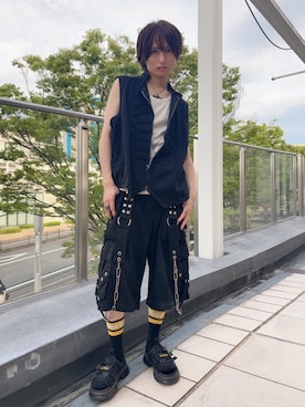 「Vivienne Westwood（ヴィヴィアンウエストウッド）のアイテム（ネックレス）」を使った、ながしさん（メンズ・173cm）の夏コーディネート