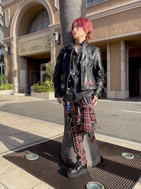 「GEORGE COX（ジョージコックス）のアイテム」を使った、ながしさん（メンズ・173cm）の冬コーディネート