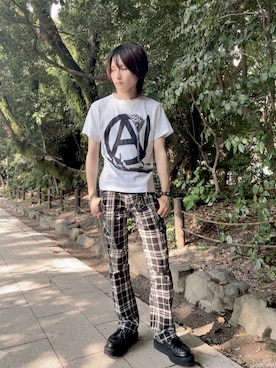「GEORGE COX（ジョージコックス）のアイテム」を使った、ながしさん（メンズ・173cm）の夏コーディネート