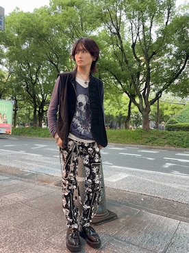 「GEORGE COX（ジョージコックス）のアイテム」を使った、ながしさん（メンズ・173cm）の夏コーディネート