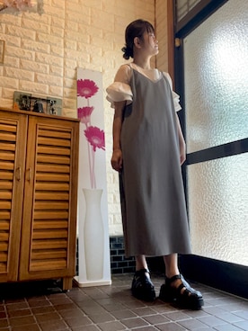 「フォロー、イイネ、お気に入り登録お願いします♡」｜「アイテム（サンダル）」を使った、HITOMI61さん（レディース・157cm）の夏コーディネート