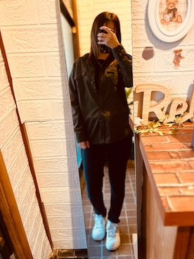 「カーキシャツ」｜HITOMI61さん（レディース・157cm）の春コーディネート