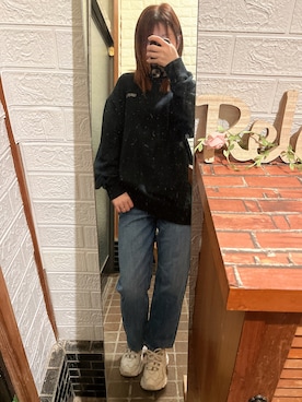 「CONVERSE（コンバース）のアイテム（スウェット）」を使った、HITOMI61さん（レディース・157cm）の冬コーディネート