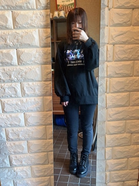 「no brand（ノーブランド）のアイテム（パーカー）」を使った、HITOMI61さん（レディース・157cm）の秋コーディネート