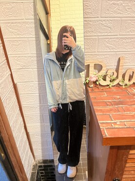 「no brand（ノーブランド）のアイテム（パーカー）」を使った、HITOMI61さん（レディース・157cm）の冬コーディネート