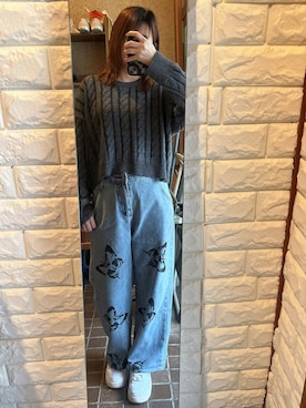 「バタフライ」｜HITOMI61さん（レディース・157cm）の冬コーディネート