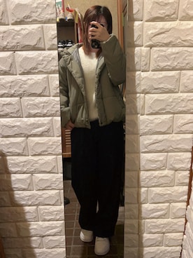 「しまむら（シマムラ）のアイテム（ダウンジャケット/コート）」を使った、HITOMI61さん（レディース・157cm）の冬コーディネート