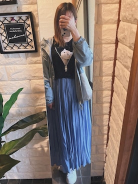 「ネコちゃん」｜HITOMI61さん（レディース・157cm）の春コーディネート