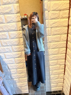 「アイテム（ワンピース/ドレス）」を使った、HITOMI61さん（レディース・157cm・30代）の冬コーディネート