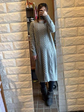 「アイテム（ワンピース/ドレス）」を使った、HITOMI61さん（レディース・157cm・30代）の冬コーディネート