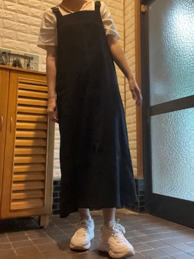 「FILA（フィラ）のアイテム（シューズ）」を使った、HITOMI61さん（レディース・157cm）の夏コーディネート