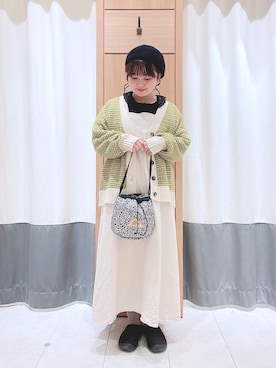 「シア―ブラウス」｜「アイテム（ワンピース/ドレス）」を使った、たにのさん（レディース・151cm）の秋コーディネート