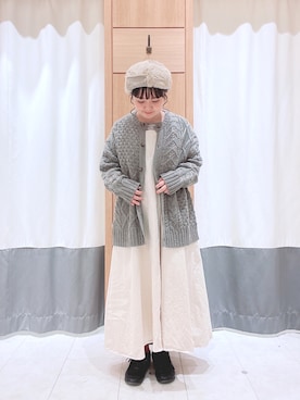 「重ね着ベストシーズン」｜「アイテム（ハンチング/ベレー帽）」を使った、たにのさん（レディース・151cm）の秋コーディネート