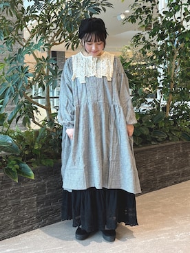 「秋冬コーデ」｜「アイテム（チュニック）」を使った、たにのさん（レディース・151cm）の秋コーディネート