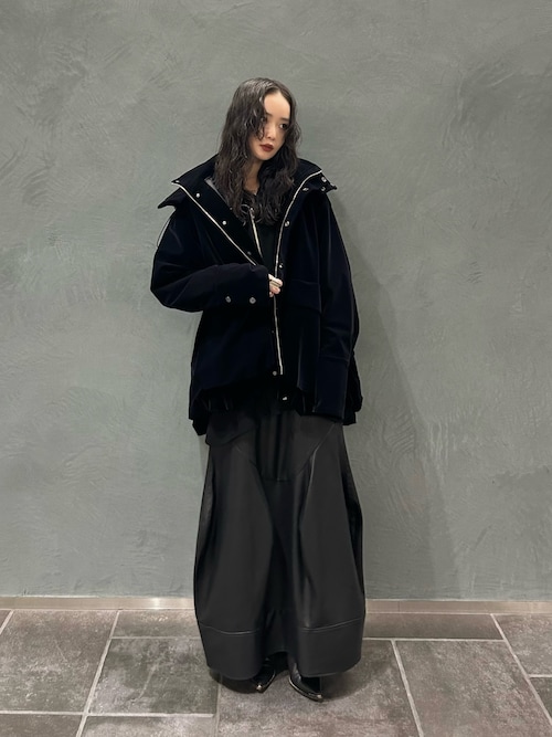 PIN TUCK HALF ZIP TOP / ピンタックハーフジップトップ（ニット