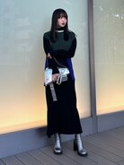 UN3D.（アンスリード）の「3WAYレイヤードニットワンピース