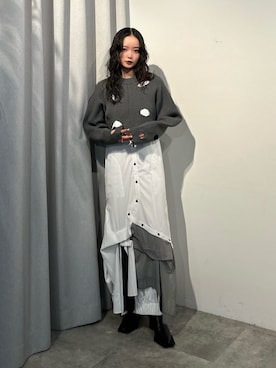 「オフィスカジュアル」｜「アイテム（ブーツ）」を使った、REINAさん（レディース・162cm）の夏コーディネート