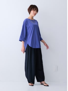 「アイテム（チュニック）」を使った、nissen Ladies Modelsさん（レディース・166cm）の秋コーディネート