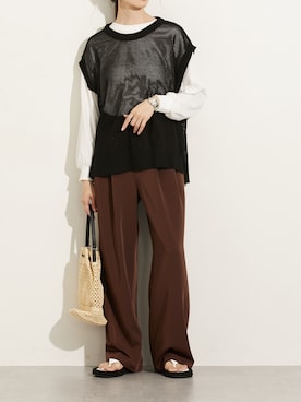 「nissen（ニッセン）のアイテム」を使った、nissen Ladies Modelsさん（レディース・160cm）の秋コーディネート
