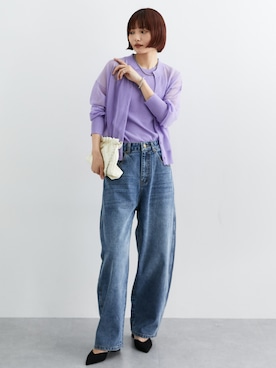 「アイテム（ニット/セーター）」を使った、nissen Ladies Modelsさん（レディース・168cm）の秋コーディネート