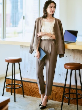 「レディースファッション」｜「アイテム（スラックス）」を使った、nissen Ladies Modelsさん（レディース・167cm）の夏コーディネート