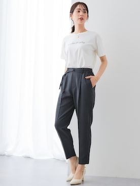 「レディースファッション」｜「アイテム（スラックス）」を使った、nissen Ladies Modelsさん（レディース・167cm）の夏コーディネート