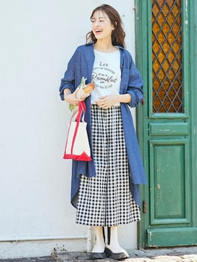 「pattok」｜「アイテム（チュニック）」を使った、nissen Ladies Modelsさん（レディース・167cm）の冬コーディネート