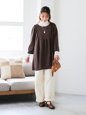 「アイテム（チュニック）」を使った、nissen Ladies Modelsさん（レディース・160cm）の夏コーディネート