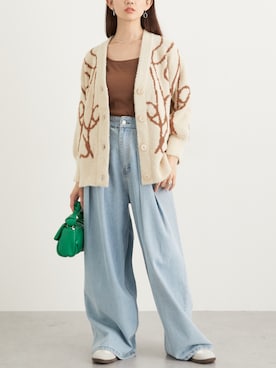 「nissen（ニッセン）のアイテム（Tシャツ/カットソー）」を使った、nissen Ladies Modelsさん（レディース・160cm）の秋コーディネート