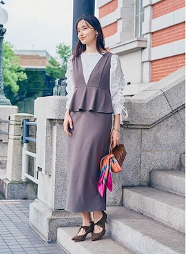「nissen（ニッセン）のアイテム」を使った、nissen Ladies Modelsさん（レディース・165cm）の秋コーディネート