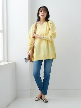 「首元ヌケ感」｜nissen Ladies Modelsさん（レディース・165cm）の冬コーディネート