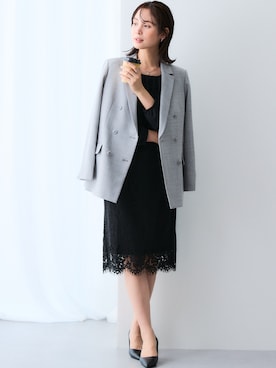 「アイテム（フォーマルスーツ/小物）」を使った、nissen Ladies Modelsさん（レディース・167cm）の冬コーディネート