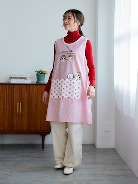 「アイテム（エプロン）」を使った、nissen Ladies Modelsさん（レディース・164cm）の冬コーディネート