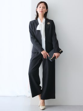 「アイテム（フォーマルスーツ/小物、ブラック系）」を使った、nissen Ladies Modelsさん（レディース・167cm）の冬コーディネート