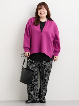 「アイテム（ワンピース、ピンク系）」を使った、nissen Ladies Modelsさん（レディース・155cm）の秋コーディネート