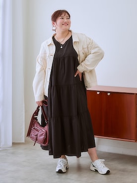 「nissen（ニッセン）のアイテム（ジャケット/アウター）」を使った、nissen Ladies Modelsさん（レディース・160cm）の夏コーディネート
