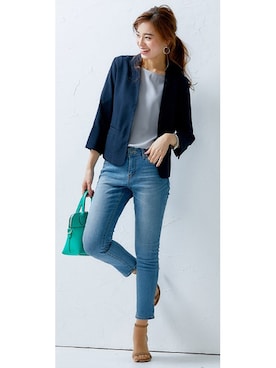 「スーツコーデ」｜nissen Ladies Modelsさん（レディース・160cm）の春コーディネート