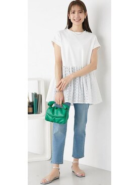 「綿100%」｜nissen Ladies Modelsさん（レディース・165cm）の春コーディネート