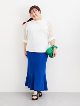 「大きいサイズレディースファッション」｜nissen Ladies Modelsさん（レディース・155cm）の夏コーディネート
