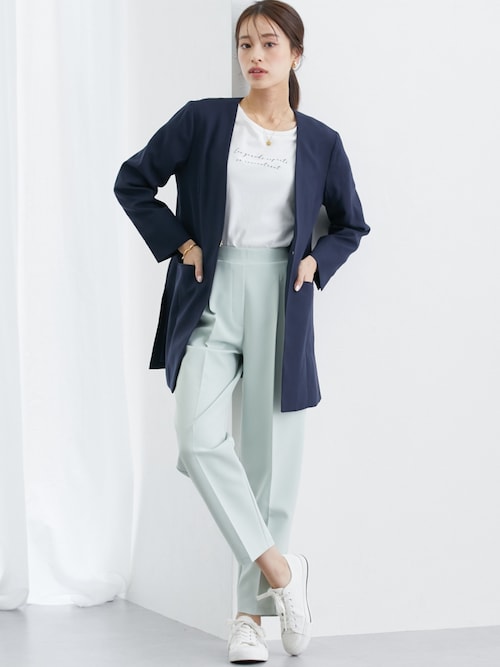 7days Life Styling ジャケット ノーカラージャケット サイドスリット