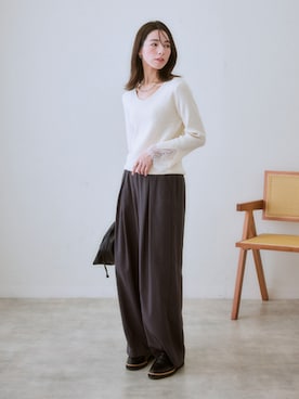 「nissen（ニッセン）のアイテム」を使った、nissen Ladies Modelsさん（レディース・160cm）の秋コーディネート